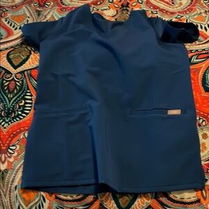 Figs Women's Blue Scrub Top